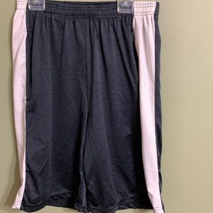 Black & White Real Essentials Mens Athletic Shorts